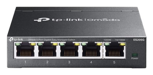 Omada ES205G 5-Port Gigabit Easy Managed Switch – Metal, 10Gbps, Cloud-Managed