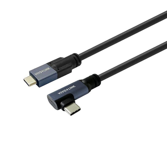 Vivolink USB-C to USB-C Cable 1.5m – 20Gbps, 100W Charging, 4K/60Hz, Angled