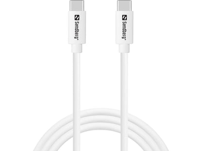 Sandberg 136-52 USB-C Charge Cable 1M – 65W Power Delivery, White