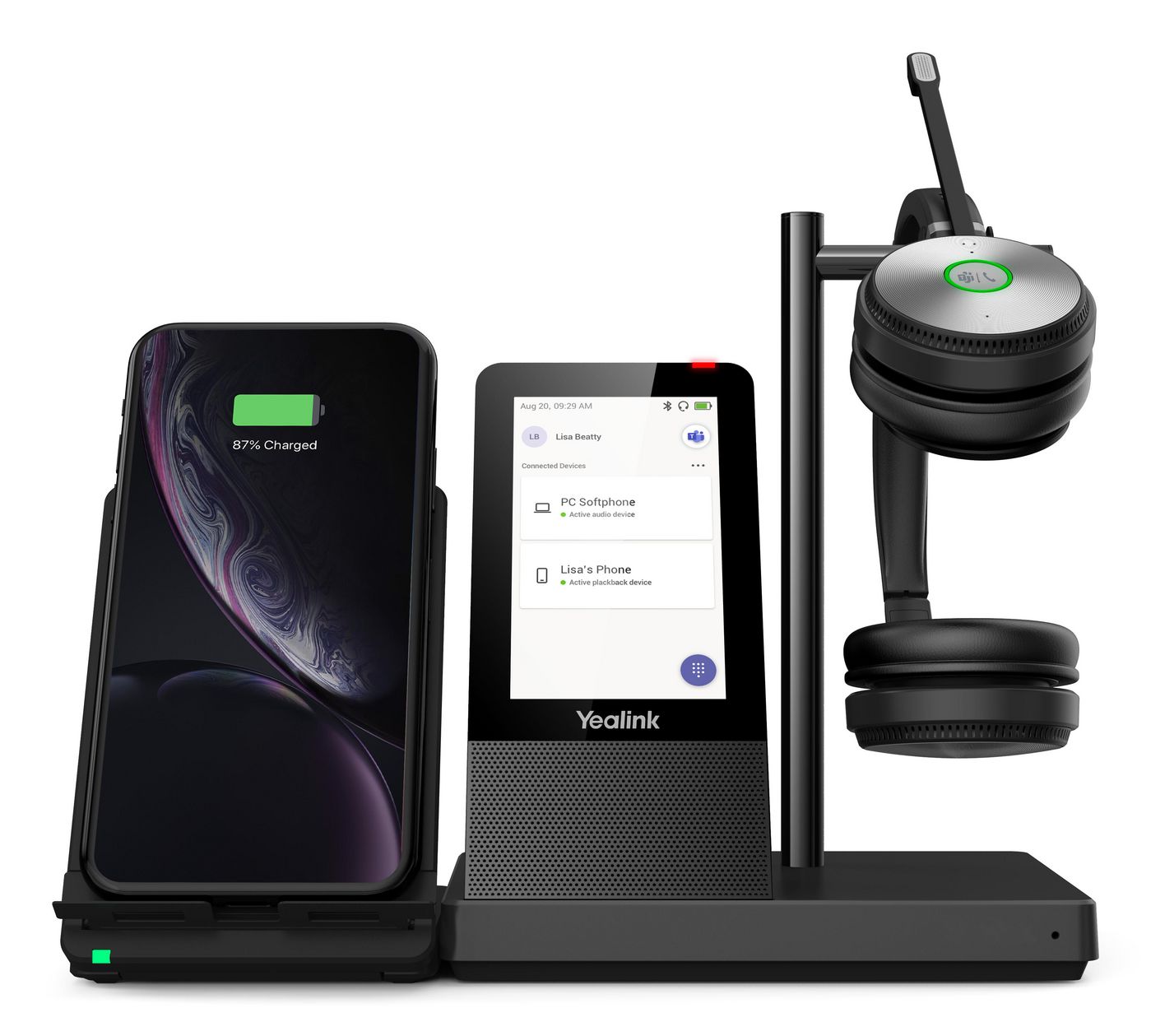 Yealink WH66 DUAL TEAMS DECT Wireless Headset – Binaural Bluetooth Touchscreen