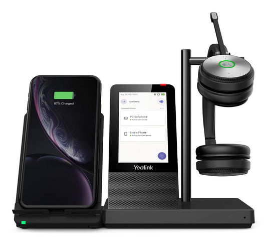 Yealink WH66 DUAL TEAMS DECT Wireless Headset – Binaural Bluetooth Touchscreen