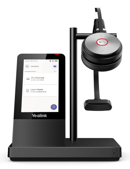 Yealink 1308002 WH66 Mono DECT Wireless Headset – Personal Audio Conferencing, Bluetooth, Touchscreen