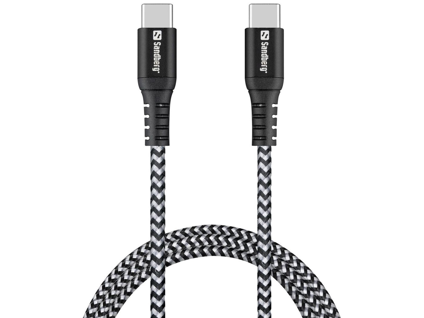 Sandberg 441-38 Survivor USB-C Cable 1M – 100W Kevlar Reinforced, Black/Grey