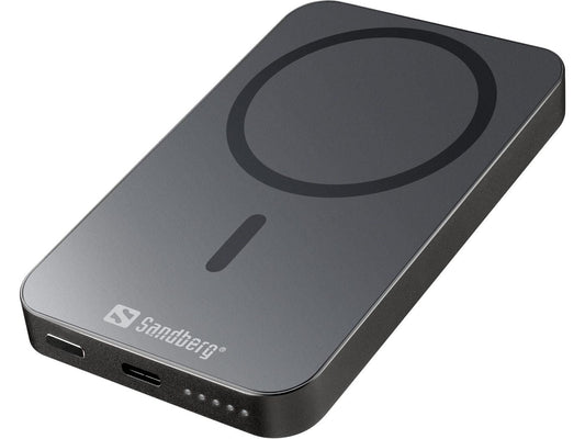 Sandberg 420-96 Magnet Wireless Powerbank 5000 ALU – 15W Wireless, 20W PD, 5000mAh