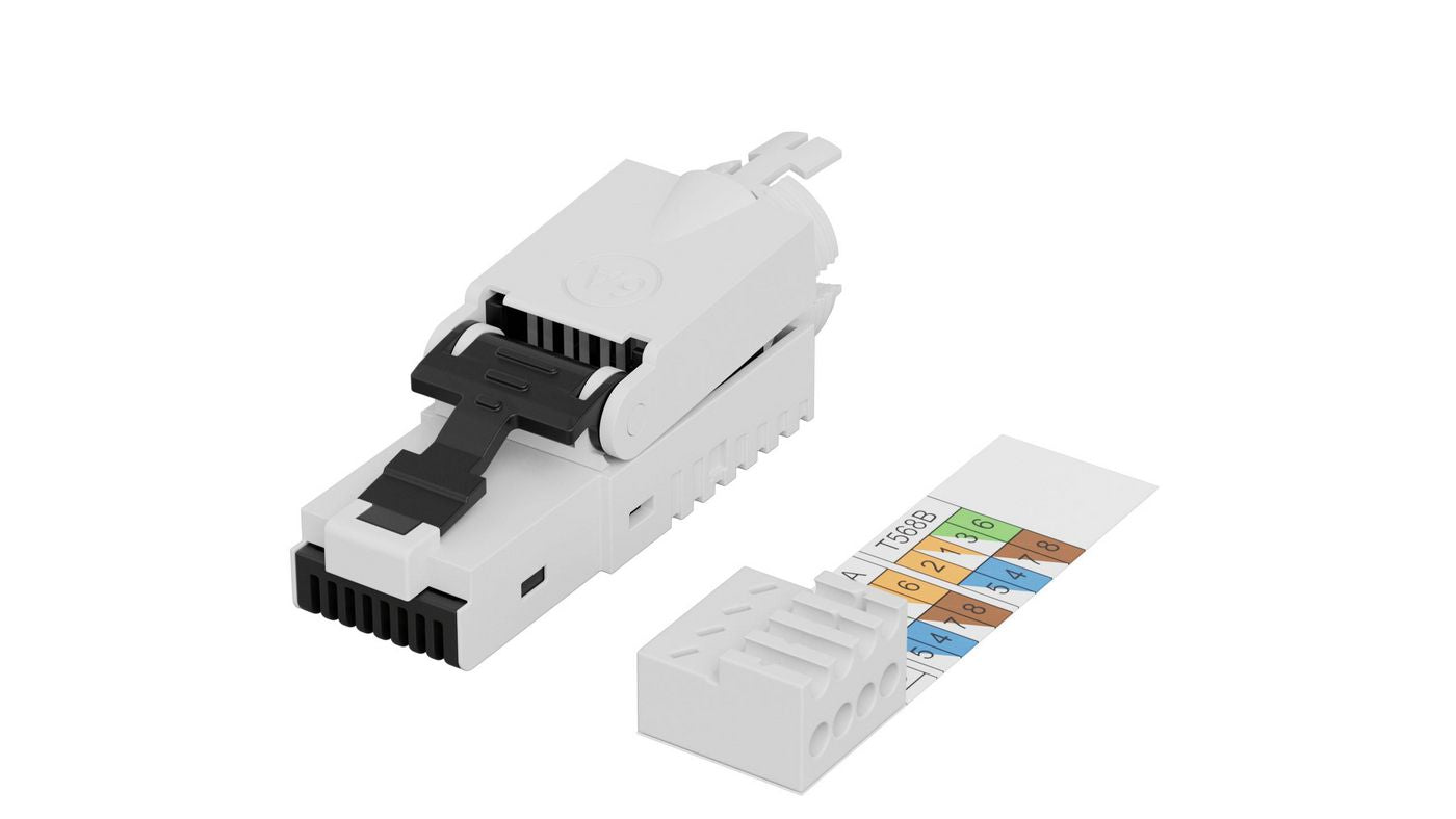 Lanview RJ45 UTP Plug Cat6a – AWG22-24 Solid/Stranded, Zinc-Alloy Shielded