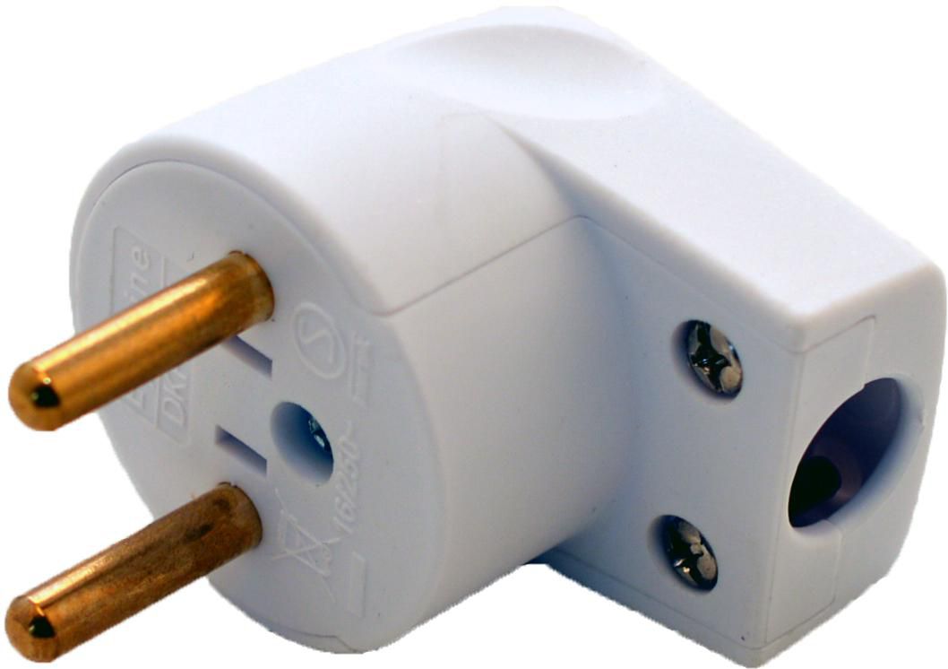 MicroConnect DKPLUG Electrical Power Plug White 250V 10A Angled