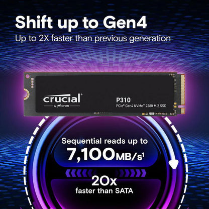 Crucial CT1000P310SSD8 1TB M.2 PCIe Gen4 NVMe Internal SSD – 7100MB/s