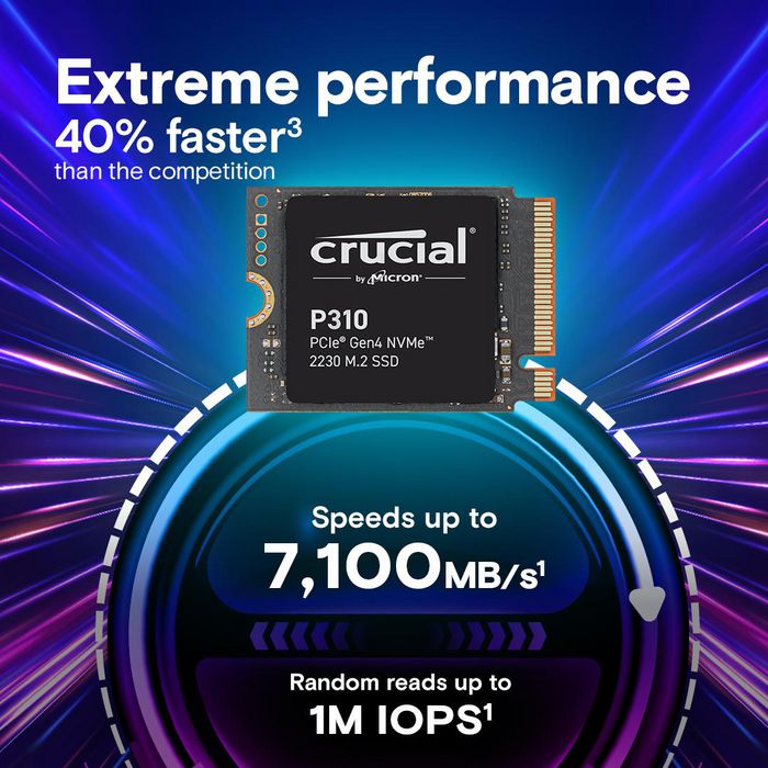 Crucial CT2000P310SSD2 2TB M.2 PCIe Gen4 NVMe Internal SSD – 7100MB/s