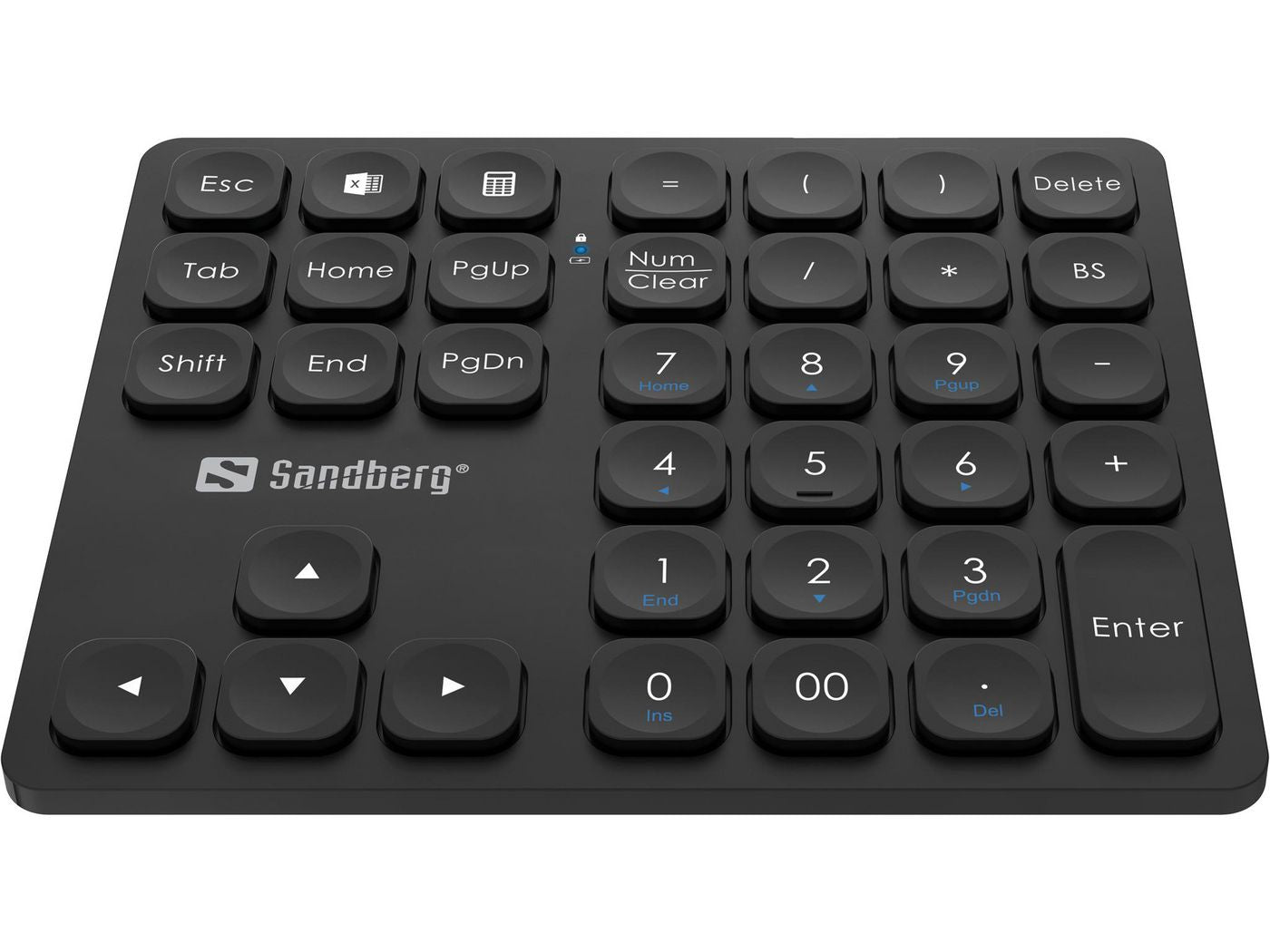 Sandberg 630-09 Wireless Numeric Keypad Pro – 36 Keys, Rechargeable, RF Wireless