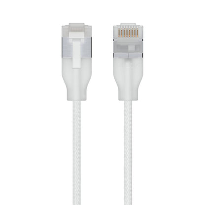 Ubiquiti UACC-CABLE-PATCH-EL-C6A-1M-W Cat6a RJ45 Patch Cable – 1m Braided 10GbE PoE++ White