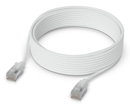 Ubiquiti UACC-CABLE-PATCH-EL-C6A-8M-W Cat6a RJ45 Patch Cable – 8m Braided 10GbE PoE++ White