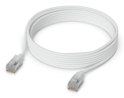 Ubiquiti UACC-CABLE-PATCH-EL-C6A-5M-W Cat6a RJ45 Ethernet Cable – 5m Braided 10GbE PoE++ White