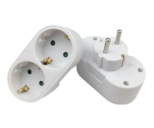 MicroConnect PESCHPLUG2 2-Way Schuko Power Splitter 230V White