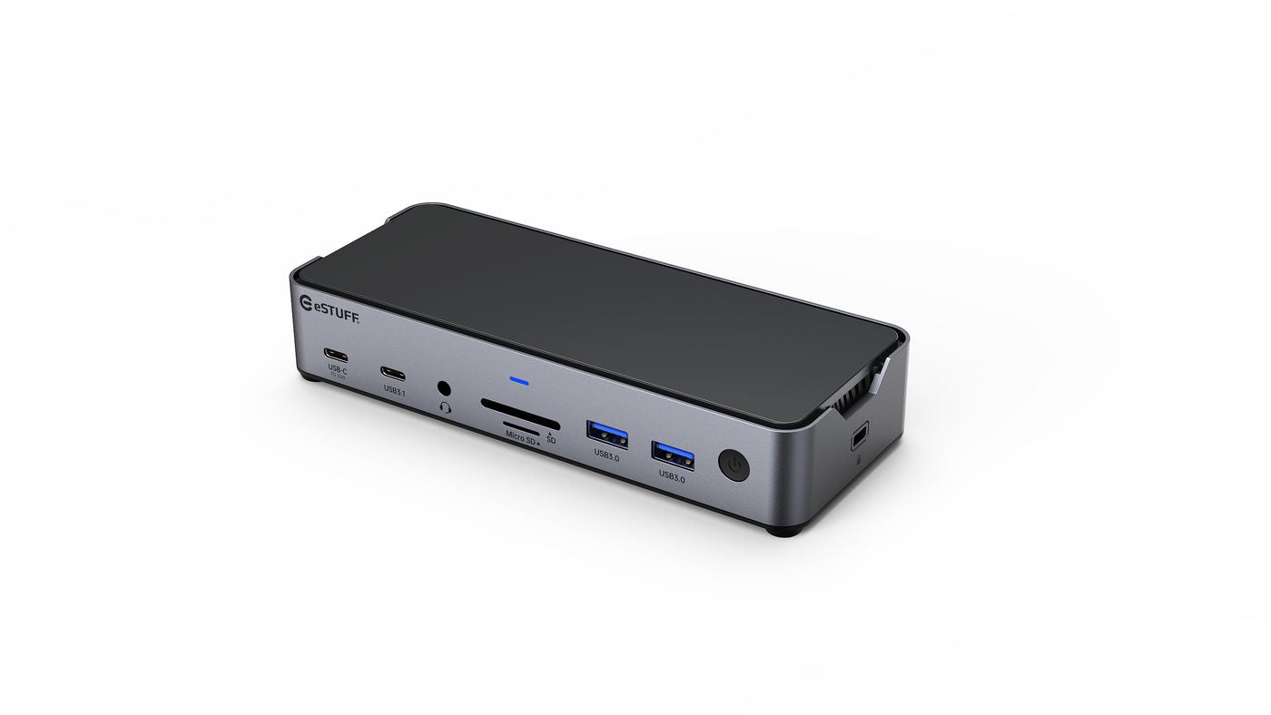 eSTUFF GLB232006 Docking Station – USB-C Port Replicator for Notebooks
