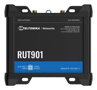 Teltonika Networks RUT901000000 Cellular Network Router – 4G LTE, Wi-Fi, Aluminium, IP30