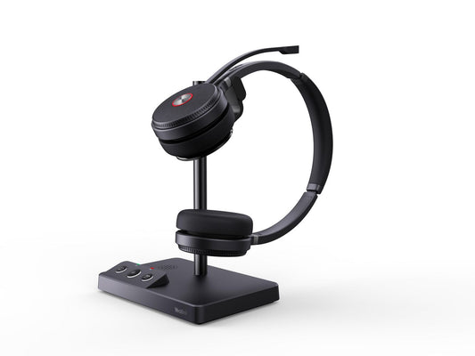 Yealink WH62 DUAL UC Wireless Binaural Headset – 160m Range, Black