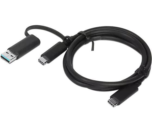 Lenovo 4X90U90618 USB Cable USB 3.2 Gen 1 1m USB A/USB C to USB C Black