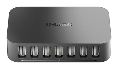 D-Link DUB-H7/E 7-Port USB 2.0 Hub with Fast Charge – Plug & Play, Black