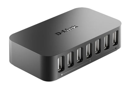 D-Link DUB-H7/E 7-Port USB 2.0 Hub with Fast Charge – Plug & Play, Black