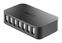 D-Link DUB-H7/E 7-Port USB 2.0 Hub with Fast Charge – Plug & Play, Black