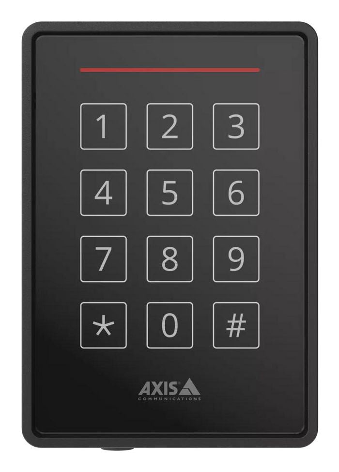 Axis 02145-001 RFID Reader with Keypad – A4120-E, IP66, IK07, 13.56MHz