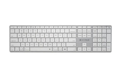 Hyper HS2310NO Bluetooth Wireless Keyboard Nordic Layout – Full-Size, LED Backlit