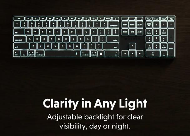 Hyper HS2310NO Bluetooth Wireless Keyboard Nordic Layout – Full-Size, LED Backlit