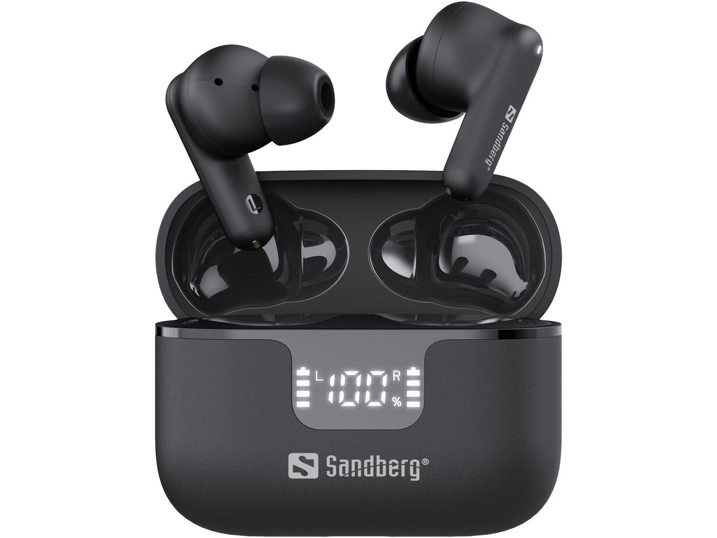 Sandberg 126-52 Wireless Earbuds ANC+ENC Headset – Bluetooth, 24h Battery, Black