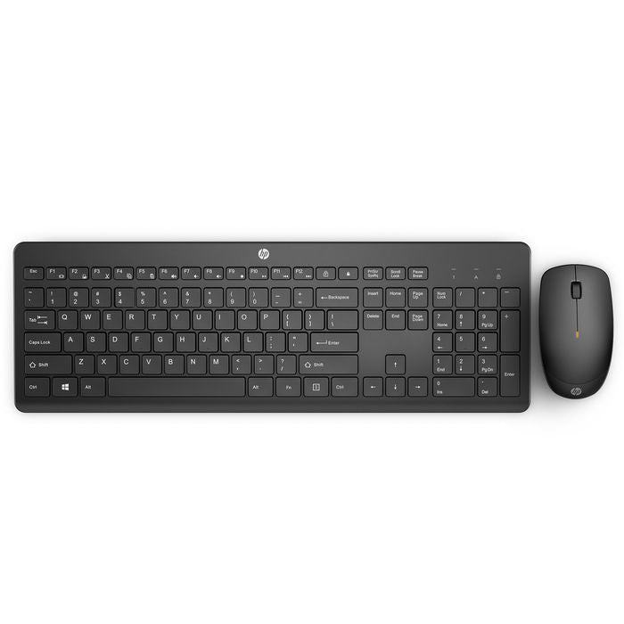 HP 18H24AA#UUW Wireless Keyboard and Mouse Combo – Nordic Layout, 1600 DPI, Black