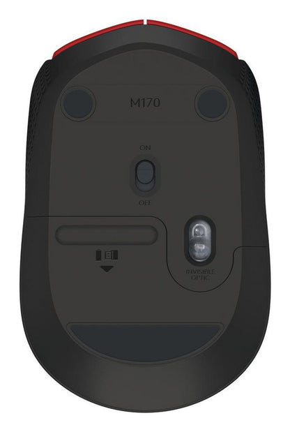 Logitech 910-004641 Wireless Mouse – M171 Red RF 10m Range Plug & Play