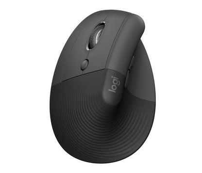 Logitech 910-006495 Lift Vertical Ergonomic Mouse – Left-Handed Wireless Graphite
