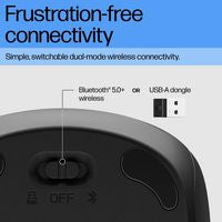 HP 8R3U1AA Dual Wireless Mouse – Optical 1600 DPI Ambidextrous Black