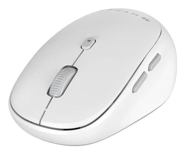 Hyper HS2100GL Bluetooth Mouse – Adjustable DPI, 6 Buttons, White/Grey