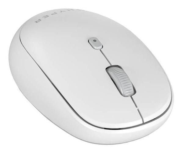 Hyper HS2100GL Bluetooth Mouse – Adjustable DPI, 6 Buttons, White/Grey