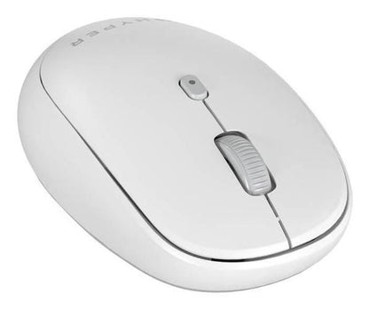 Hyper HS2100GL Bluetooth Mouse – Adjustable DPI, 6 Buttons, White/Grey