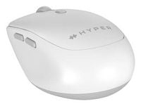 Hyper HS2100GL Bluetooth Mouse – Adjustable DPI, 6 Buttons, White/Grey