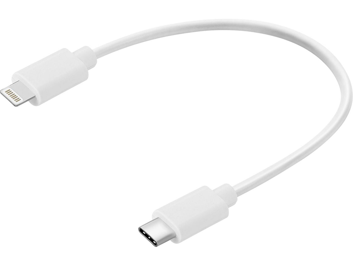Sandberg 136-71 USB-C PD to Lightning Cable – 0.2m MFI Certified, White, USB 3.2 Gen 1
