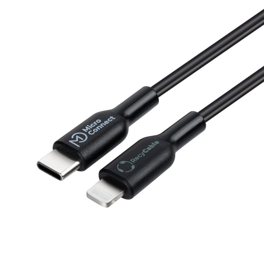 MicroConnect ECO-USB3.1CL1 USB-C to Lightning Cable 1m USB 3.2 Gen 2 Black