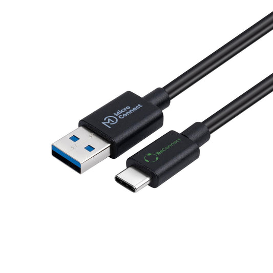 MicroConnect ECO-USB3.2CA0.25 USB Cable USB 3.2 Gen 2 0.25m USB A to USB C Black