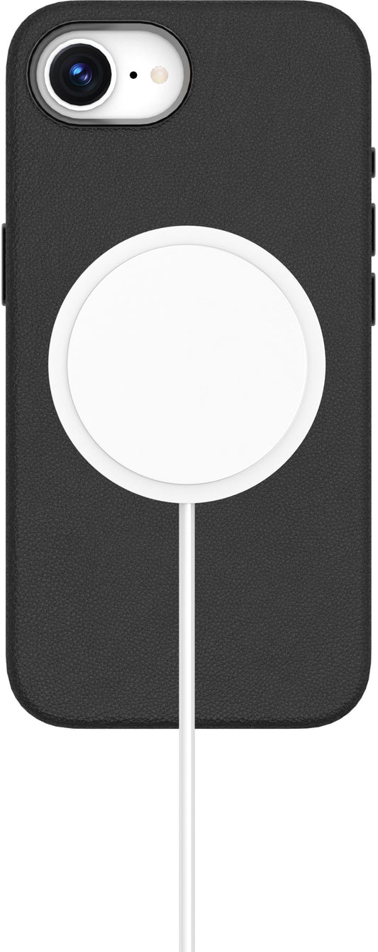 eSTUFF ES67160026 Magnetic Leather Phone Case – Black, 86% Recycled, MagSafe