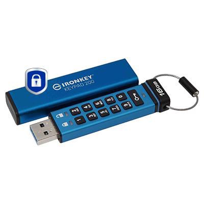 Kingston IKKP200/16GB USB Flash Drive – 16GB, Hardware Encrypted, FIPS 140-3, IP68