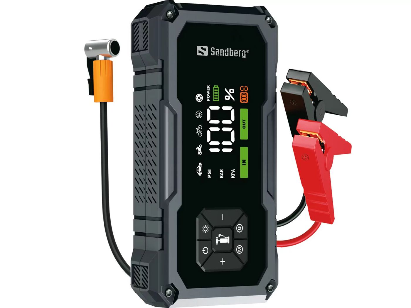 Sandberg 421-21 Car Jumpstarter TirePump 10000 – 800A Power Bank & Air Compressor