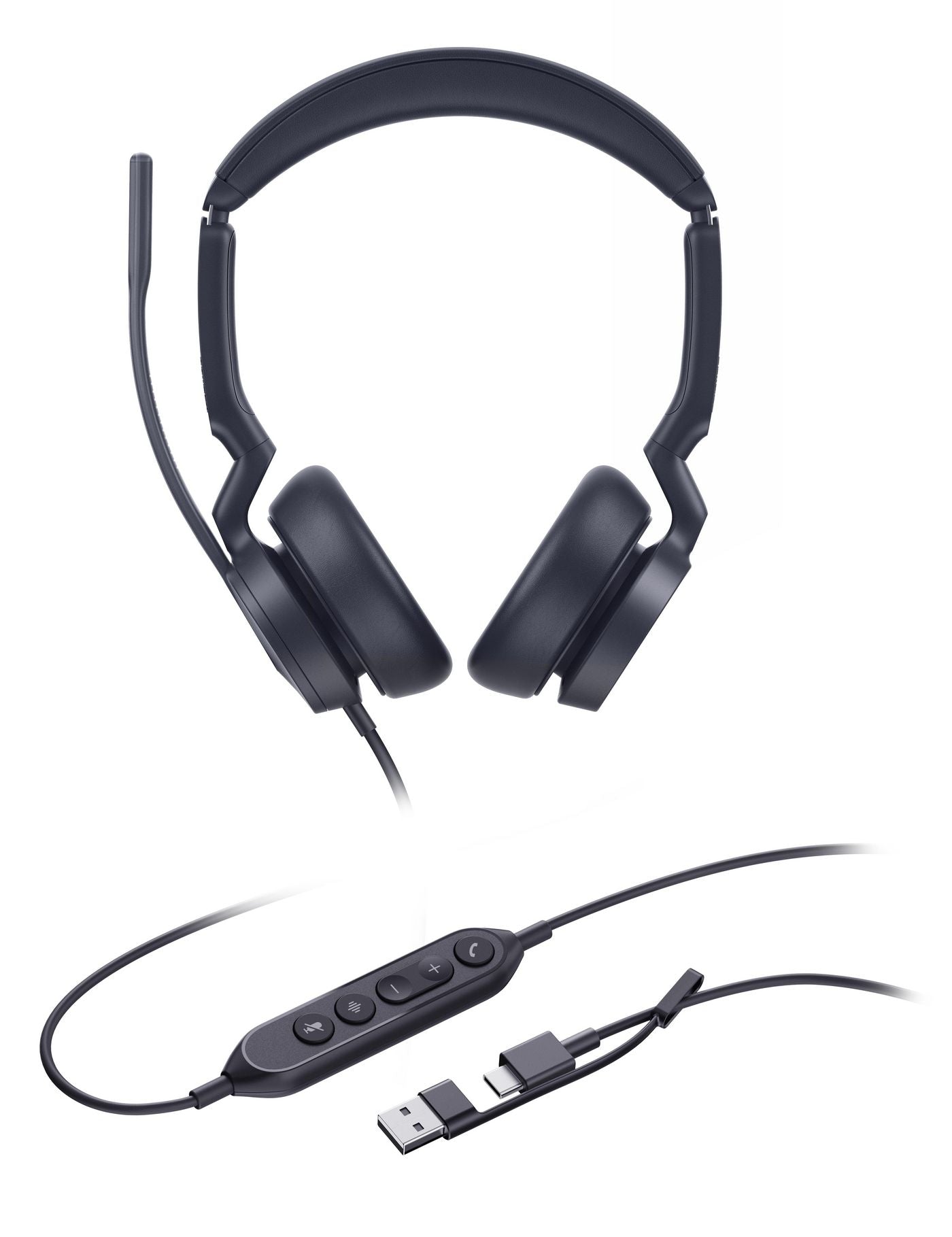 Yealink UH46 DUAL UC USB-C/A Headset – Binaural, Noise-Cancelling, Black