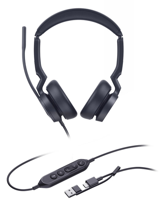 Yealink UH46 DUAL UC USB-C/A Headset – Binaural, Noise-Cancelling, Black
