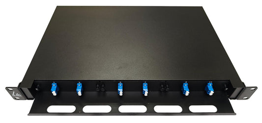 Lanview LVO-101010 Fibre Optic Sliding Patch Panel 1U LC SM OS2 12-Core