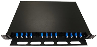 Lanview LVO-101015 1U Sliding Fibre Optic Patch Panel – 24 LC SM OS2 Core ODF