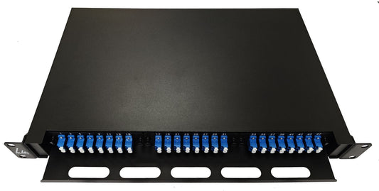 Lanview LVO-101020 1U Sliding Fibre Optic Patch Panel LC SM OS2 48 Core