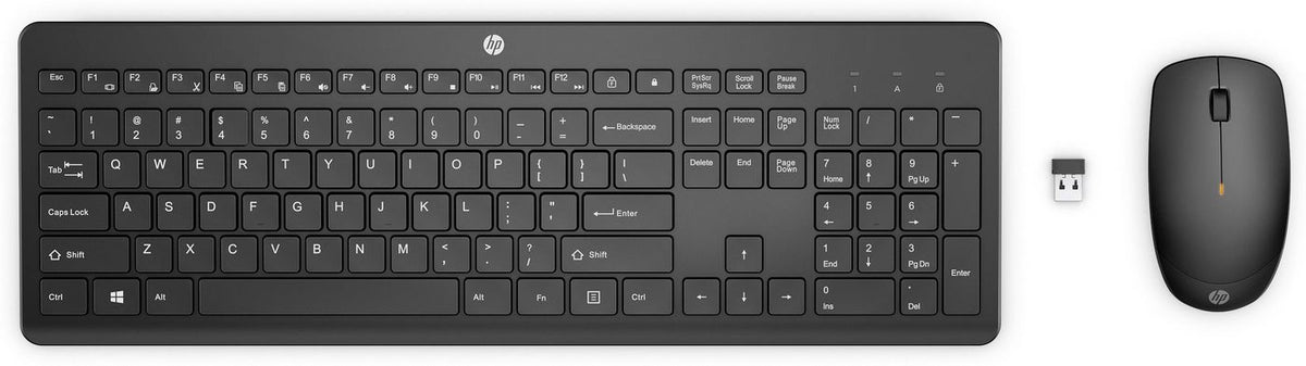 HP 1Y4D0AA#AC0 Wireless Keyboard and Mouse Combo – Full-Size, Office, Black