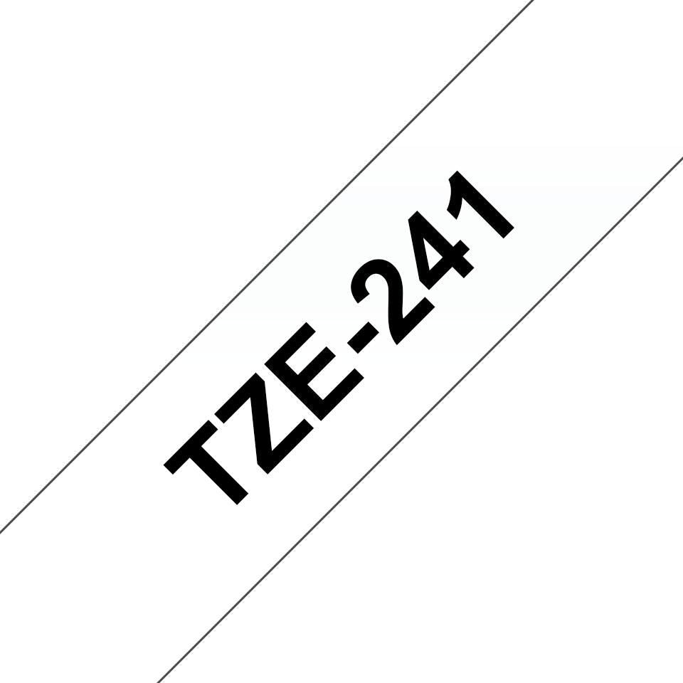 Brother TZE-241 Label Making Tape – Black on White 18mm x 8m TZe