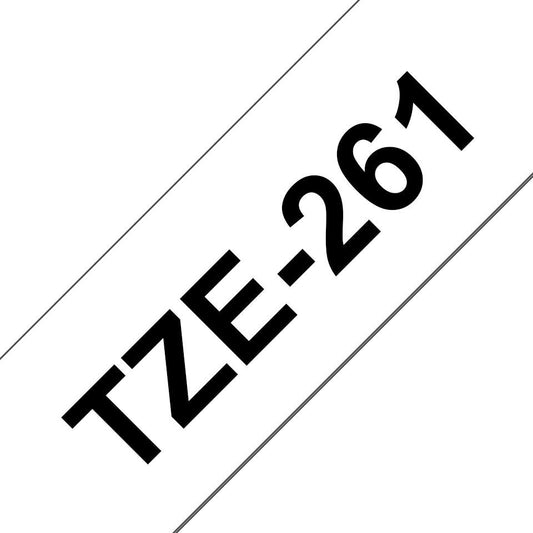 Brother TZE-261 Label Making Tape – 36mm Black on White Laminated 8m